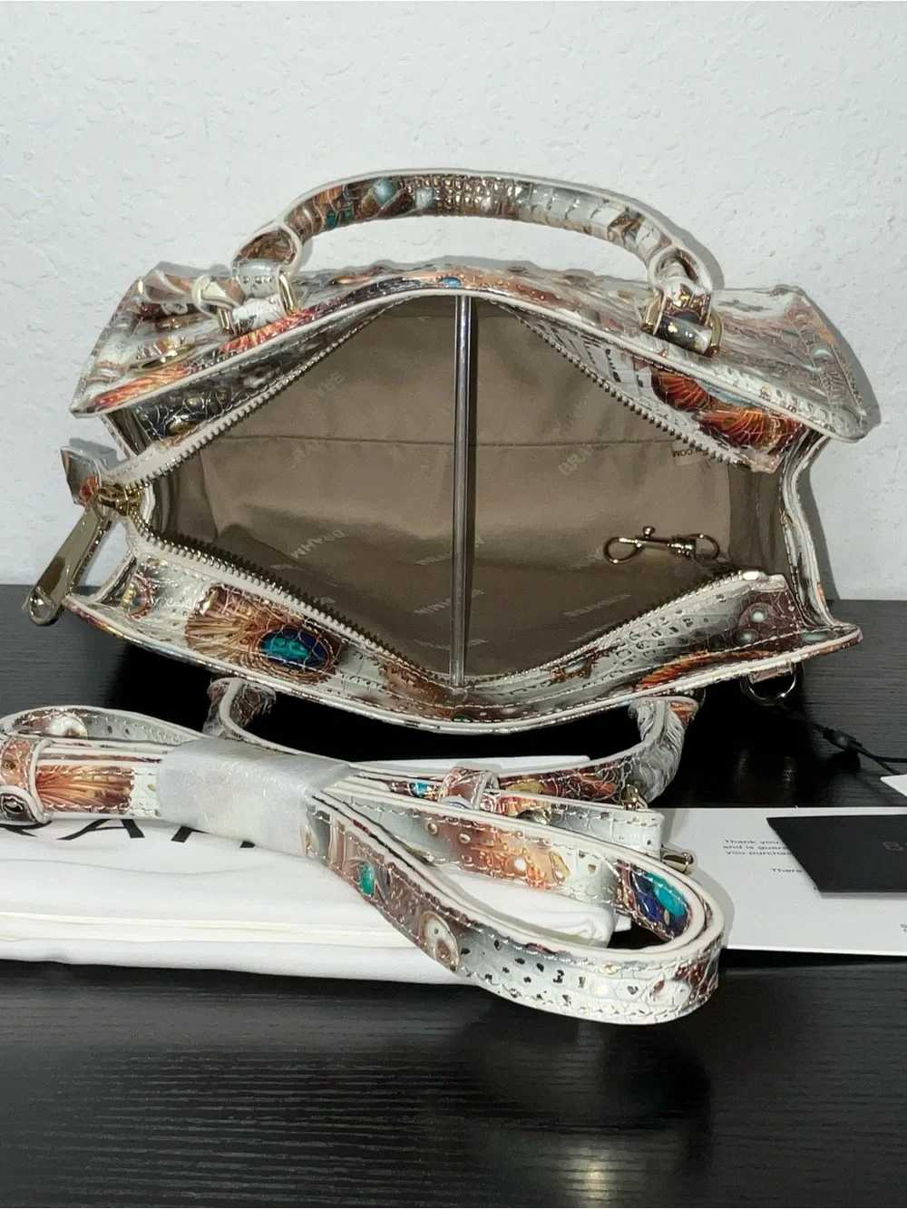 Brahmin Cami SEA JEWEL MELBOURNE DI Versatile Purse W/Perfect Eye NWT